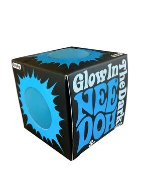 NIB Authentic Glow in the Dark NeeDoh Blue Sensory Fidget Toy Schylling